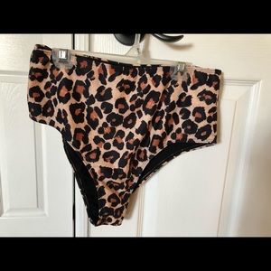 Women high waist bikini bottom size L